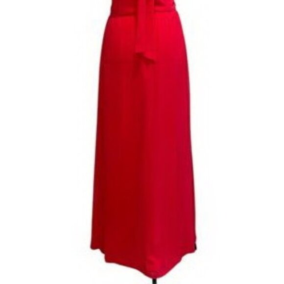 S.L. Fashions Melon Pink Embellished Waist Chiffon Gown - Picture 4 of 4